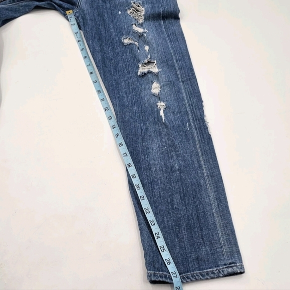 AGOLDE Isabel Slim Fit Overly Distressed Boyfriend Jeans Women's Size 31 - Picture 8 of 8